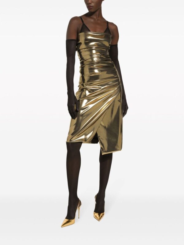 Dolce & Gabbana foiled strapless dress - Image 3