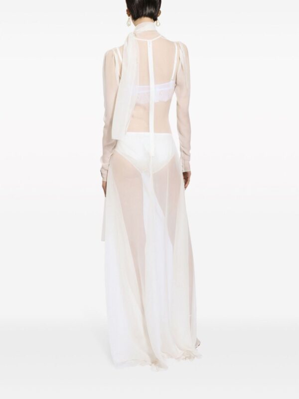 Dolce & Gabbana sheer silk maxi dress - Image 4