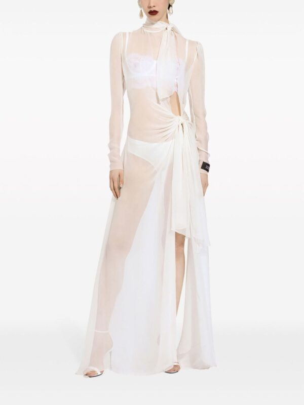 Dolce & Gabbana sheer silk maxi dress - Image 2