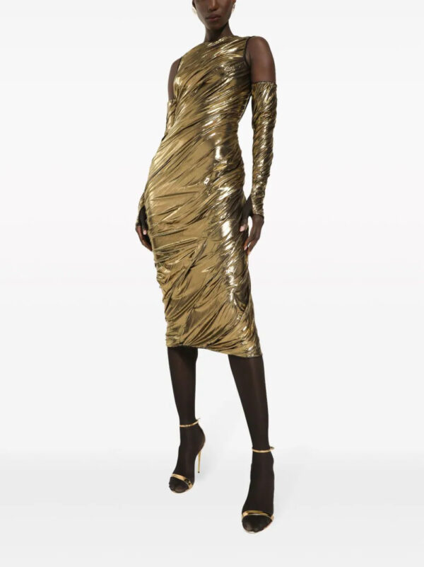Dolce & Gabbana  foiled-finish panelled dress - Image 2
