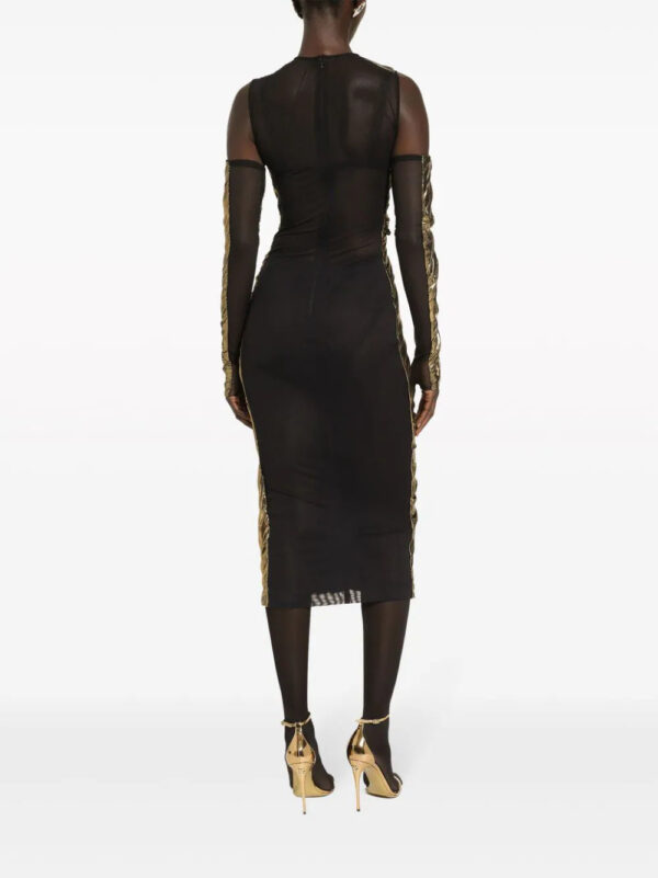Dolce & Gabbana  foiled-finish panelled dress - Image 4