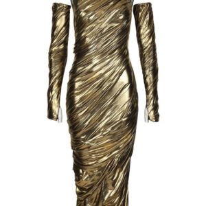 Dolce & Gabbana foiled-finish panelled dress