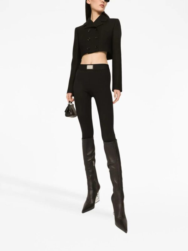 Dolce & Gabbana  logo-plaque high-waisted leggings - Image 2