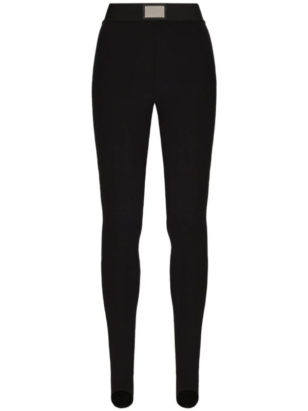 Dolce & Gabbana  logo-plaque high-waisted leggings