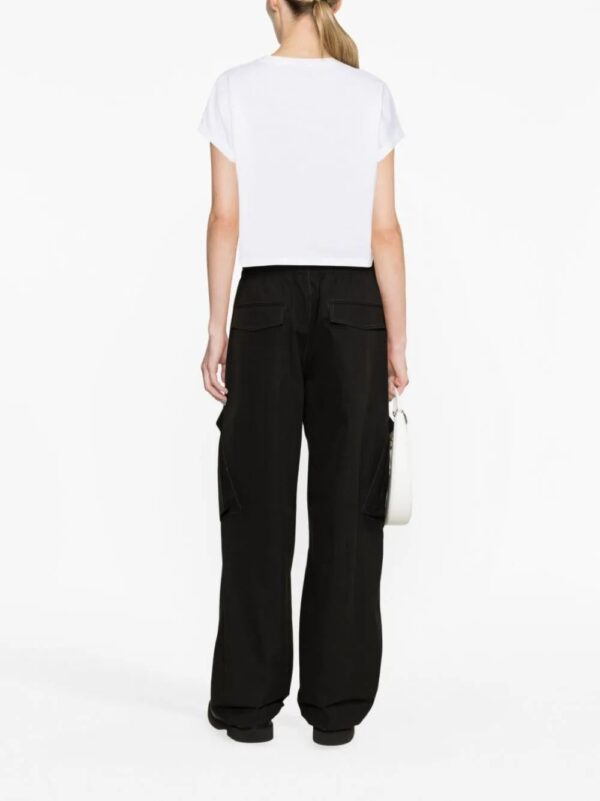 Balmain  flocked-logo cropped T-shirt - Image 3