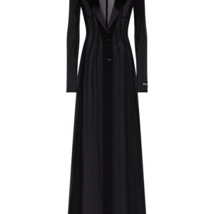 Dolce & Gabbana shawl-lapel long-sleeve dress