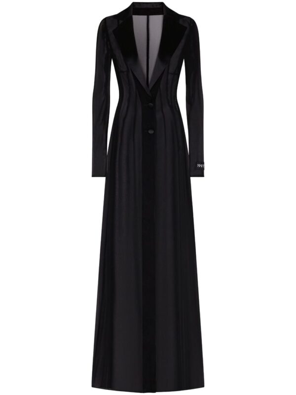 Dolce & Gabbana shawl-lapel long-sleeve dress