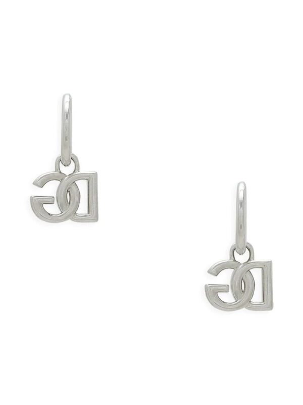 Dolce & Gabbana  logo-charm hoop earrings. - Image 2