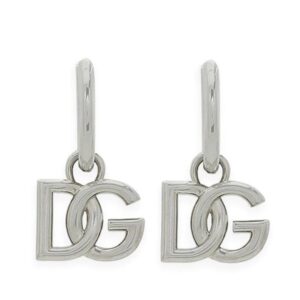 Dolce & Gabbana  logo-charm hoop earrings.