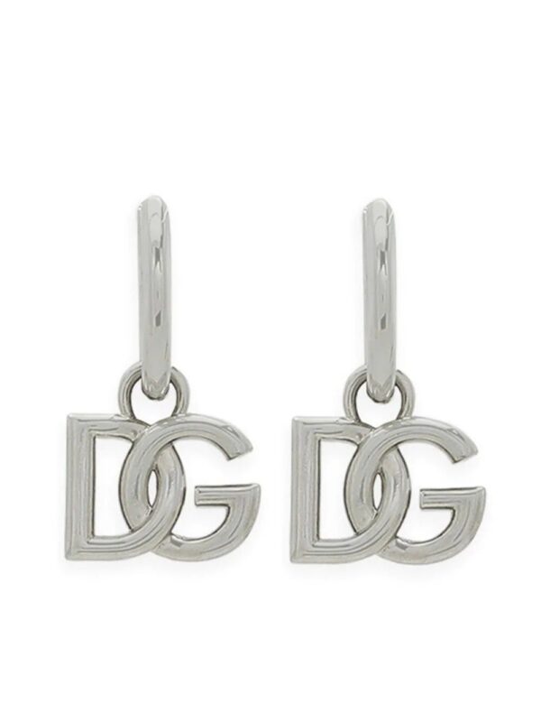Dolce & Gabbana  logo-charm hoop earrings.
