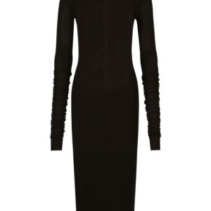 Dolce & Gabbana lace-panel midi dress