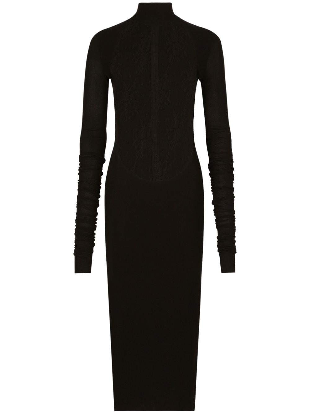 Dolce & Gabbana lace-panel midi dress