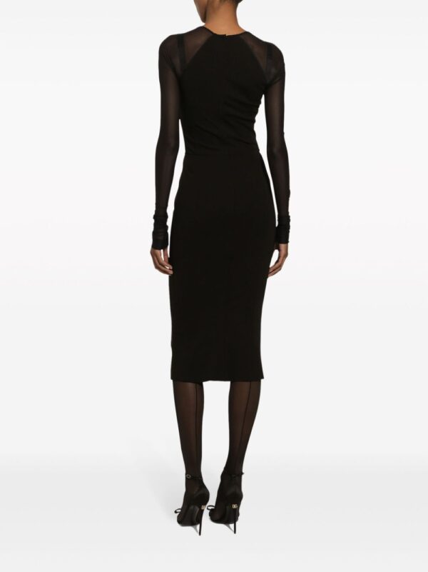Dolce & Gabbana tulle-sleeve midi dress - Image 2