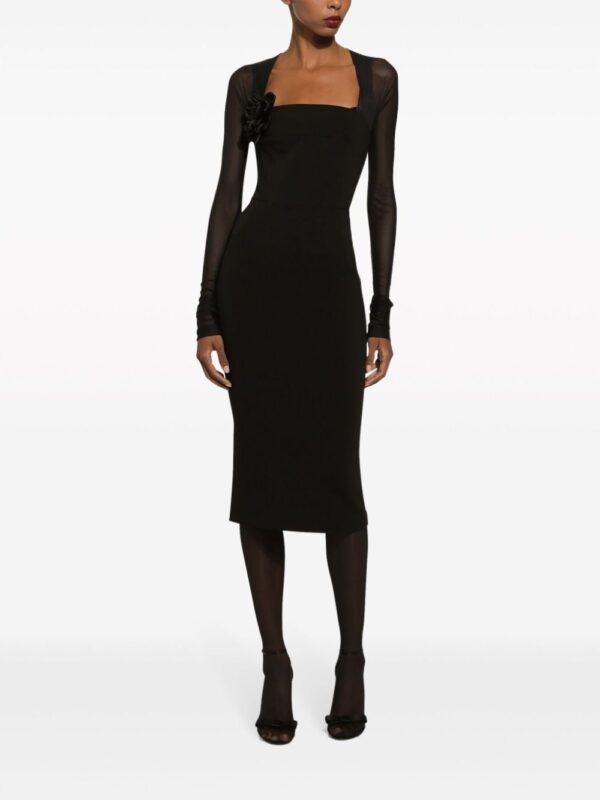 Dolce & Gabbana tulle-sleeve midi dress - Image 3