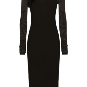 Dolce & Gabbana tulle-sleeve midi dress