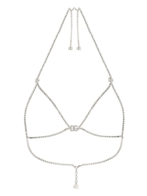 Dolce & Gabbana  DG logo crystal-embellished body chain