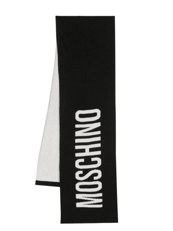 Moschino  two-tone intarsia-knit scarf