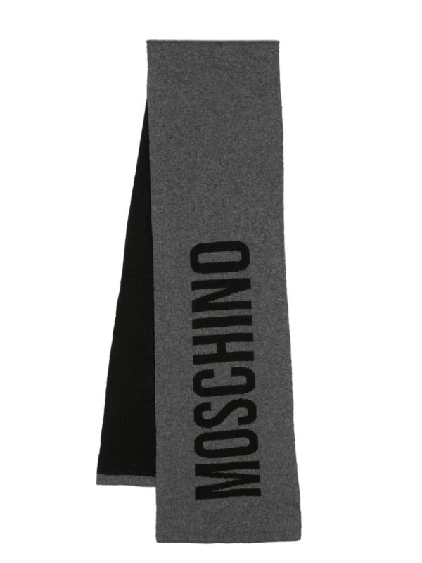 Moschino  intarsia-knit logo scarf