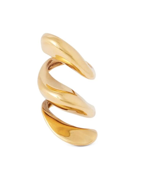 Alexander McQueen  Twisted logo-engraved ring