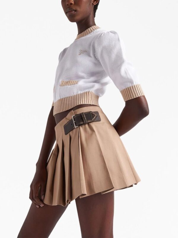 Prada  pleated gabardine miniskirt - Image 4