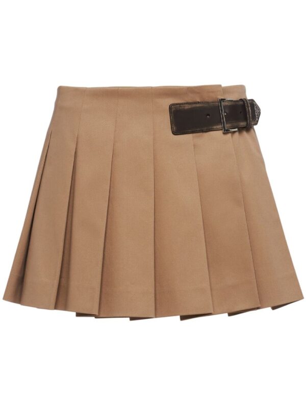 Prada  pleated gabardine miniskirt