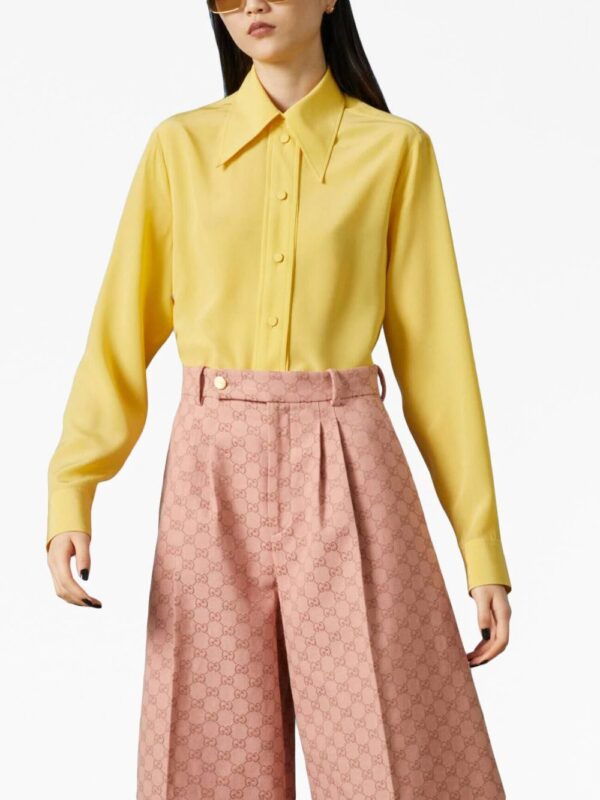 Gucci  pointed-collar silk shirt - Image 3