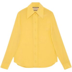 Gucci  pointed-collar silk shirt
