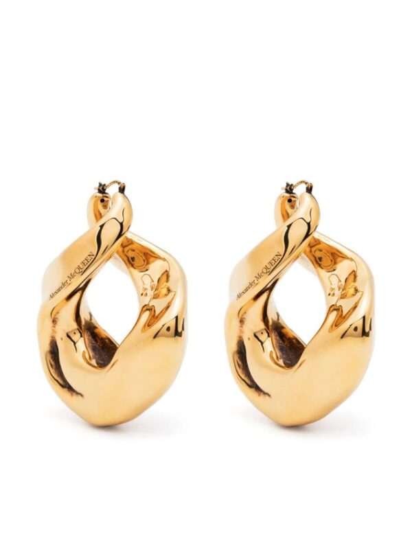 Alexander McQueen  twisted hoop earrings