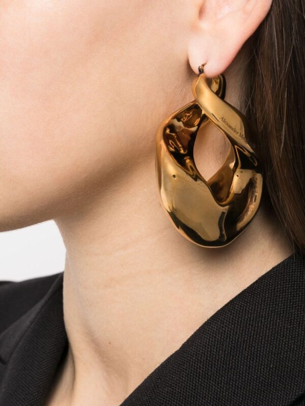 Alexander McQueen  twisted hoop earrings - Image 2