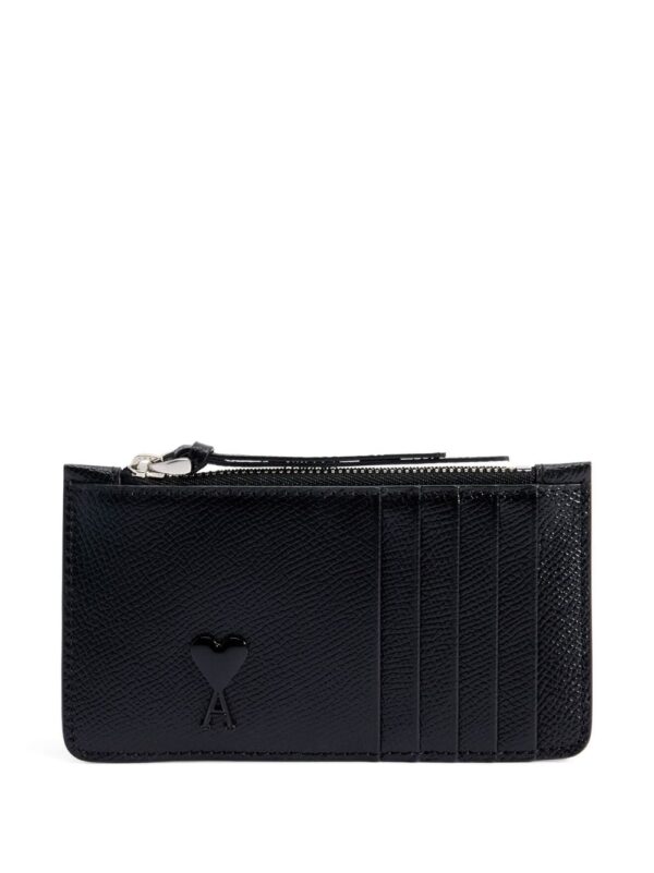 AMI Paris logo leather cardholder