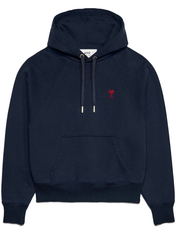 AMI Paris  embroidered cotton hoodie