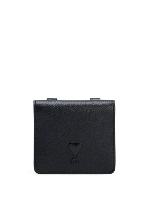 AMI Paris strap leather cardholder