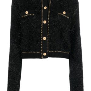 Versace  Medusa cropped tweed jacket