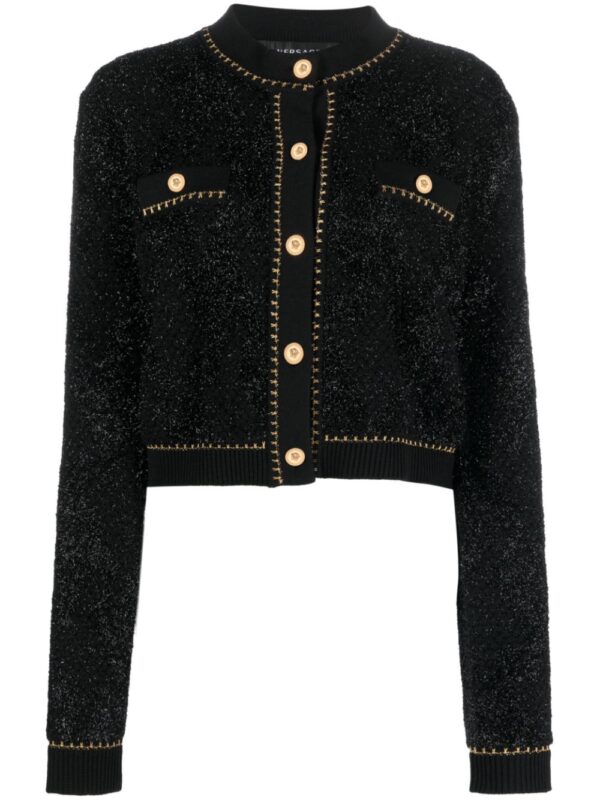 Versace  Medusa cropped tweed jacket