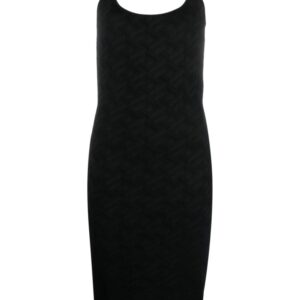 Versace La Greca knitted midi dress