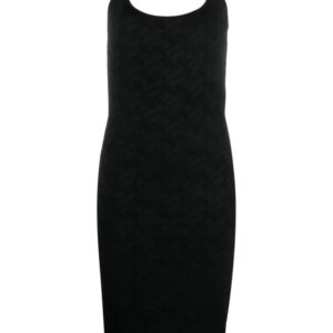 Versace La Greca knitted midi dress