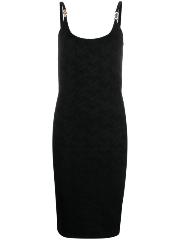 Versace  La Greca knitted midi dress