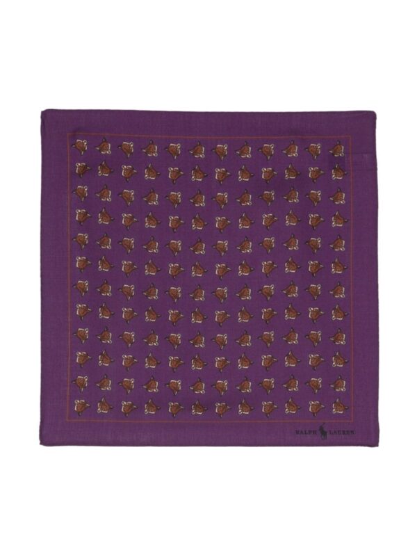 Polo Ralph Lauren  fox-print wool pocket square.