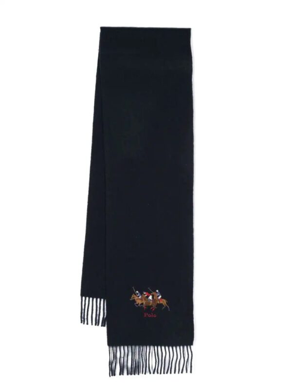 Polo Ralph Lauren  logo-embroidered wool scarf