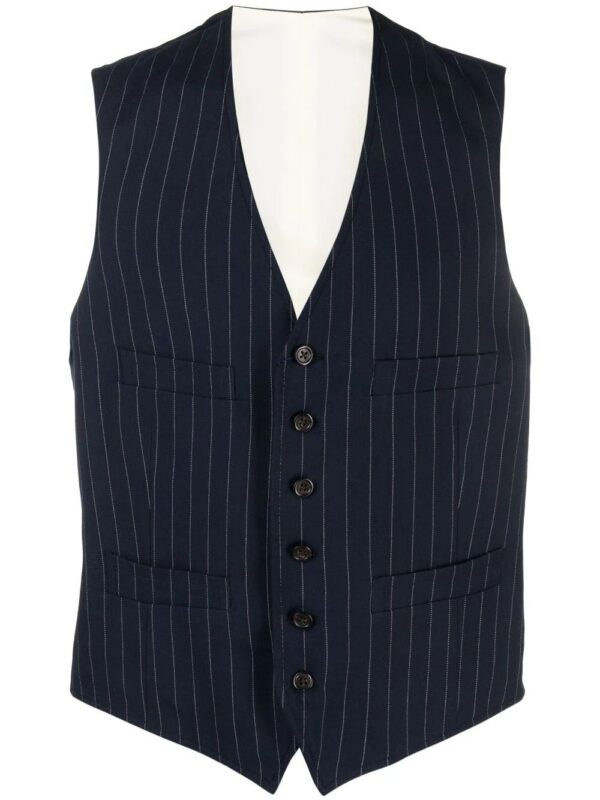 Polo Ralph Lauren  pinstriped cotton-silk waistcoat