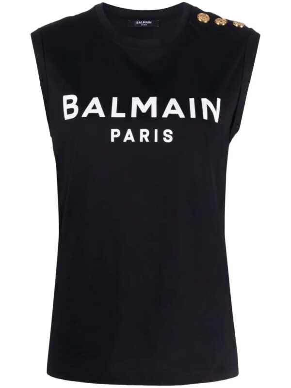 Balmain  logo-print tank top