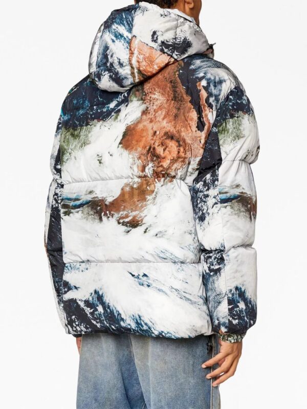 Diesel  W-Rolfys planet-print padded jacket - Image 4