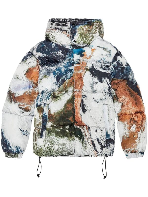 Diesel  W-Rolfys planet-print padded jacket