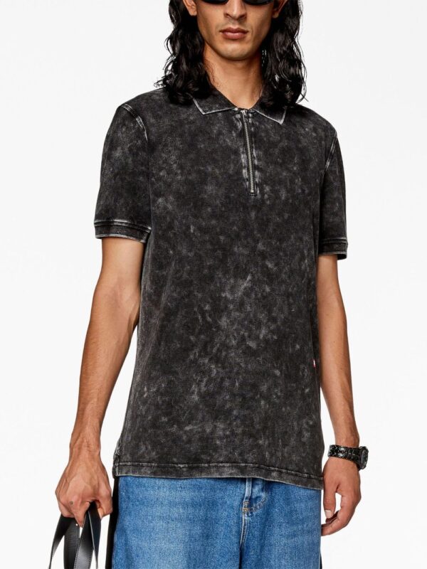 Diesel T-Smith-Zip acid-washed polo shirt - Image 3