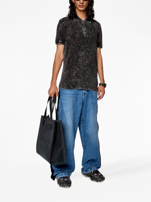 Diesel T-Smith-Zip acid-washed polo shirt - Image 2