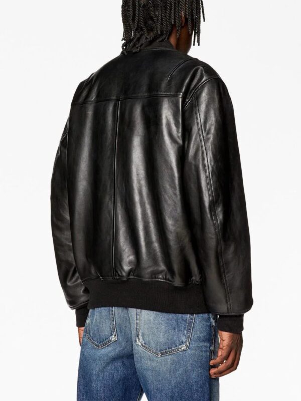 Diesel  L-Pritts zip-up padded leather jacket - Image 4