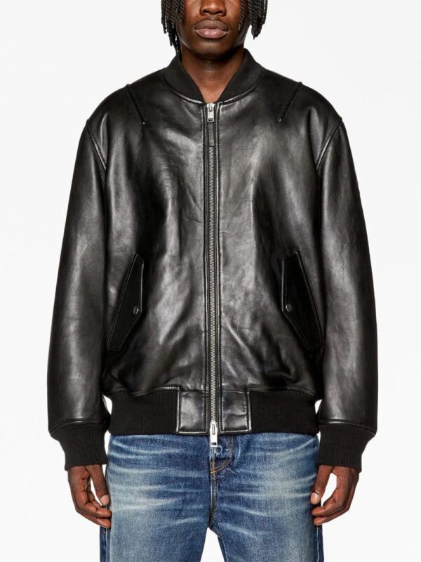 Diesel  L-Pritts zip-up padded leather jacket - Image 3