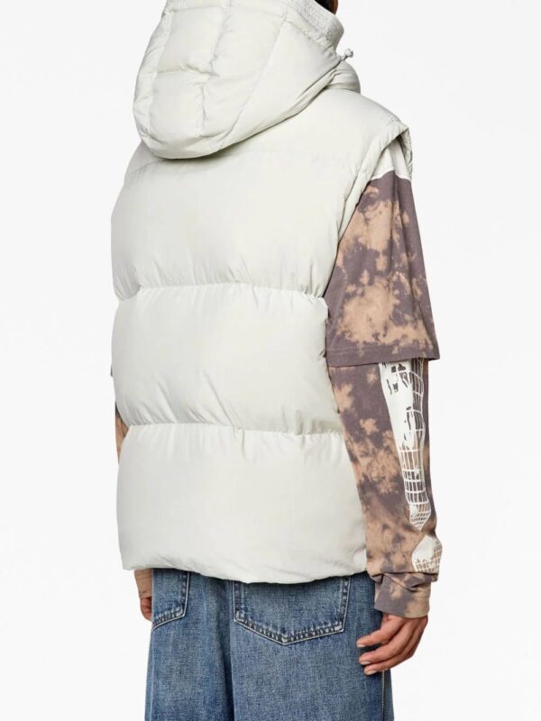 Diesel  logo-patch hooded gilet - Image 4