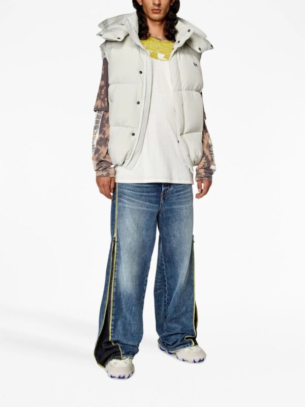 Diesel  logo-patch hooded gilet - Image 2