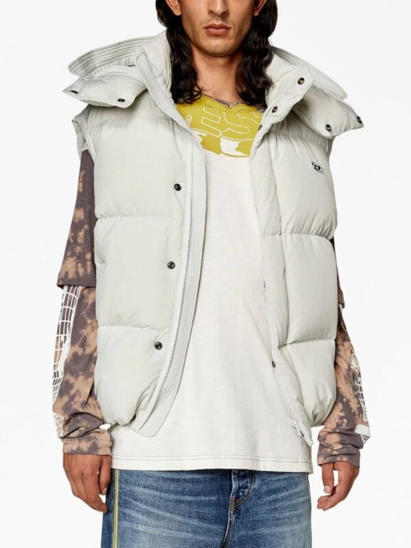 Diesel  logo-patch hooded gilet - Image 3